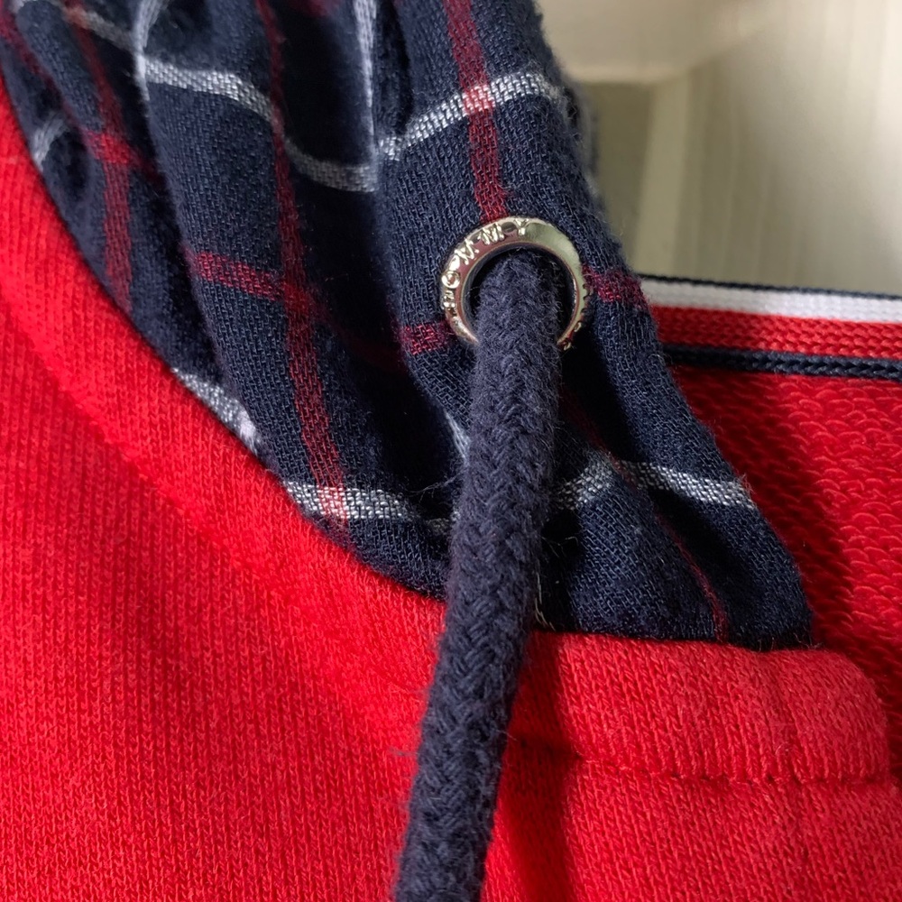 Tommy Hilfiger | Women's Layered Look Hooded Sweatshirt Red - M - Picture 3 of 9